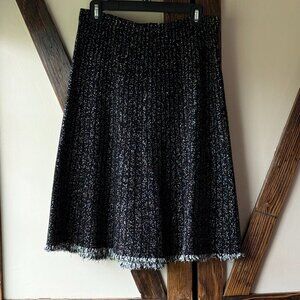 Women's Black & White Flared Skirt